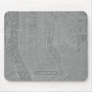 Alfombrilla De Ratón Agregar su nombre  Esbozo del mapa de Nueva York