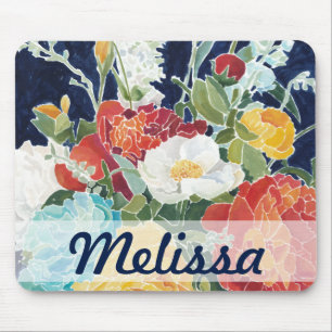 Alfombrilla De Ratón Agregar su nombre Midnight Florals I
