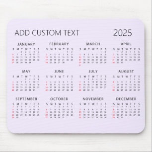 Alfombrilla De Ratón agregar su propio texto personalizado 2025 Calenda