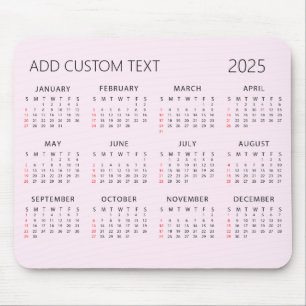 Alfombrilla De Ratón agregar su propio texto personalizado 2025 Calenda