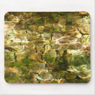 Alfombrilla De Ratón Agua de aguas termales naturaleza de oro verde