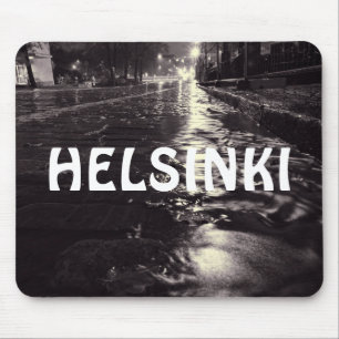 Alfombrilla De Ratón Agua de lluvia fluye por las calles de Helsinki