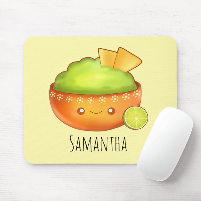 Alfombrilla De Ratón Aguacamole Y Chips De Tortilla (Con ratón)