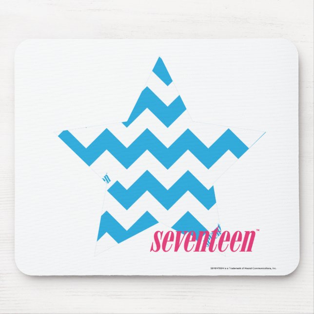 Alfombrilla De Ratón Aguamarina 2 del zigzag (Frente)