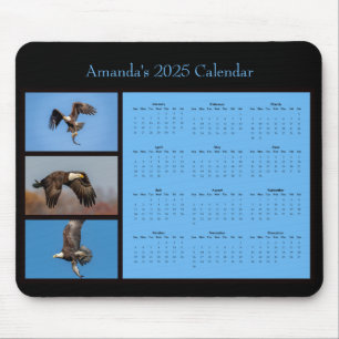 Alfombrilla De Ratón Águila calva - calendario del año 2025 para el Per