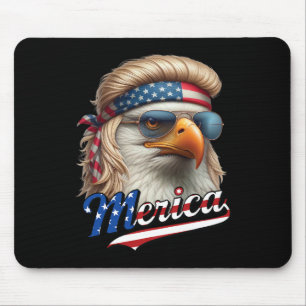 Alfombrilla De Ratón Águila calva Merica 4 de julio Águila Rubio Peinad