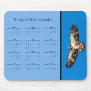 Alfombrilla De Ratón Águila Calva: Personaliza calendario del año 2026 