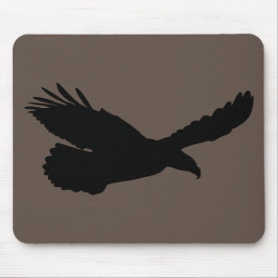Alfombrilla De Ratón Águila Flying Brown Mouse Pad - Tus Colores - Text
