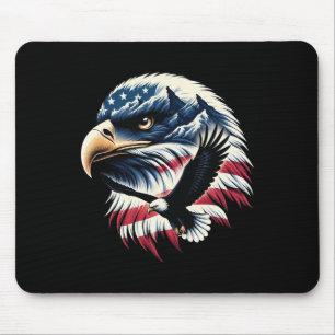 Alfombrilla De Ratón Águila Patriótica Bandera De Usa 4 De Julio Hombre