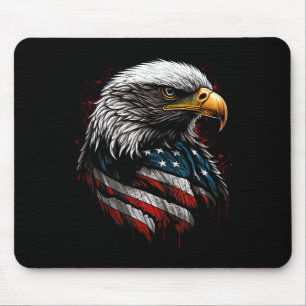 Alfombrilla De Ratón Águila Patriótica Usa Bandera Americana 4 De Julio