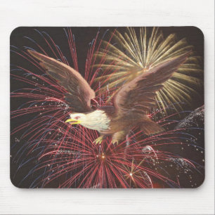 Alfombrilla De Ratón Águila y fuegos artificiales