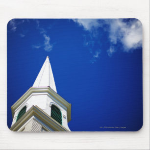 Alfombrilla De Ratón Aguja de la iglesia de Nueva Inglaterra con un