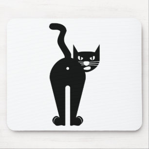 Alfombrilla De Ratón Agujero del extremo del gato negro