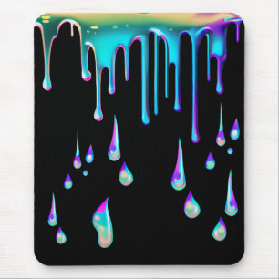 Alfombrilla De Ratón Agujero holográfico del arcoiris metalizado de las