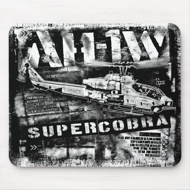 Alfombrilla De Ratón AH-1 SuperCobra Mouse Pad Mousepad (Frente)