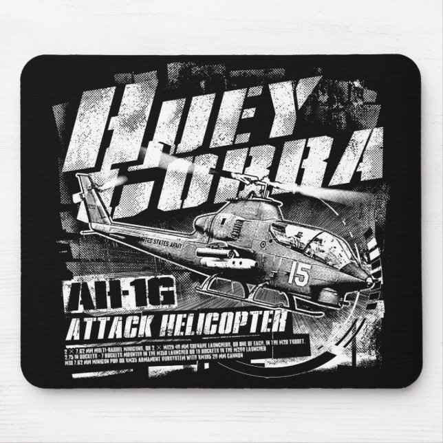 Alfombrilla De Ratón AH-1G HueyCobra Mouse Pad Mousepad (Frente)