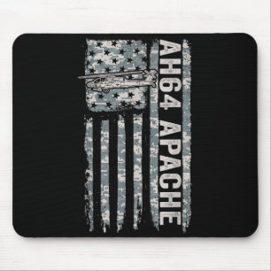 Alfombrilla De Ratón Ah-64 apache bandera americana helicóptero camufla