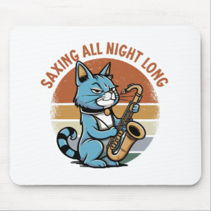 Alfombrilla De Ratón Ahorrando toda la noche - Para saxofonistas