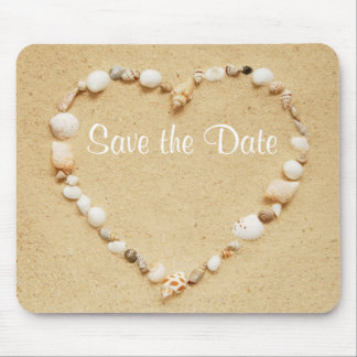 Alfombrilla De Ratón Ahorre el corazón Mousepad del Seashell de la