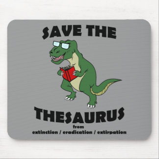 Alfombrilla De Ratón Ahorre el dinosaurio del tesauro