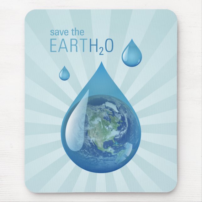 Alfombrilla De Ratón Ahorre el mousepad del agua (Frente)