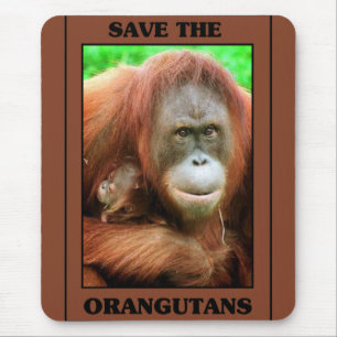 Alfombrilla De Ratón Ahorre los orangutanes