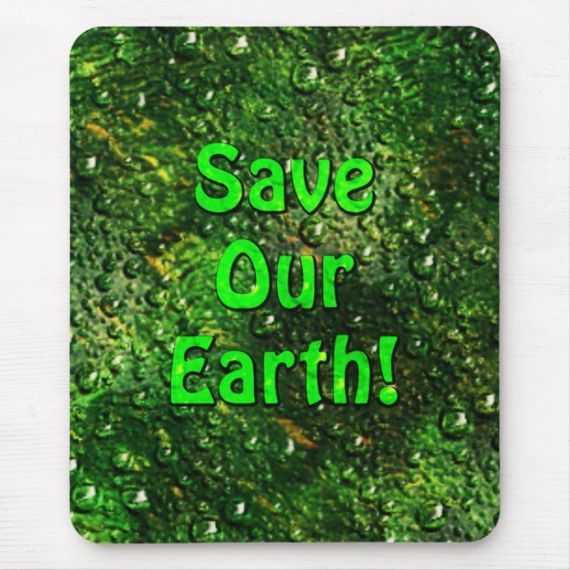 Alfombrilla De Ratón Ahorre nuestra tierra Mousepad (Frente)