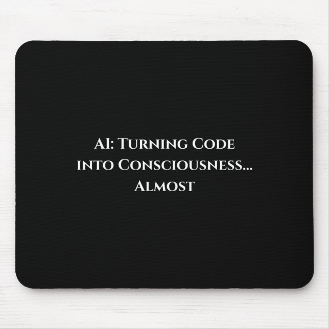 Alfombrilla De Ratón Ai Code Consciousness Funny Tech Geek Nerdy Gift  (Frente)