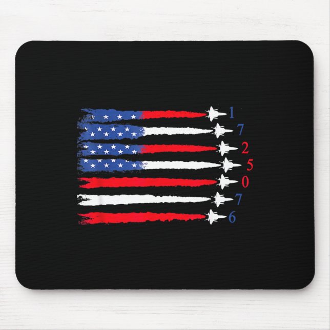 Alfombrilla De Ratón Air Force American Flag 4th Of July 2026 Funny Gif (Frente)