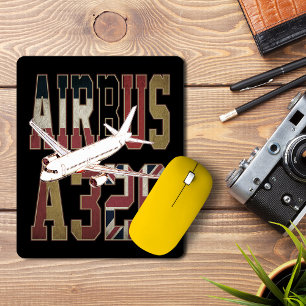 Alfombrilla De Ratón Airbus a320 Jetliner. Banderas europeas antiguas