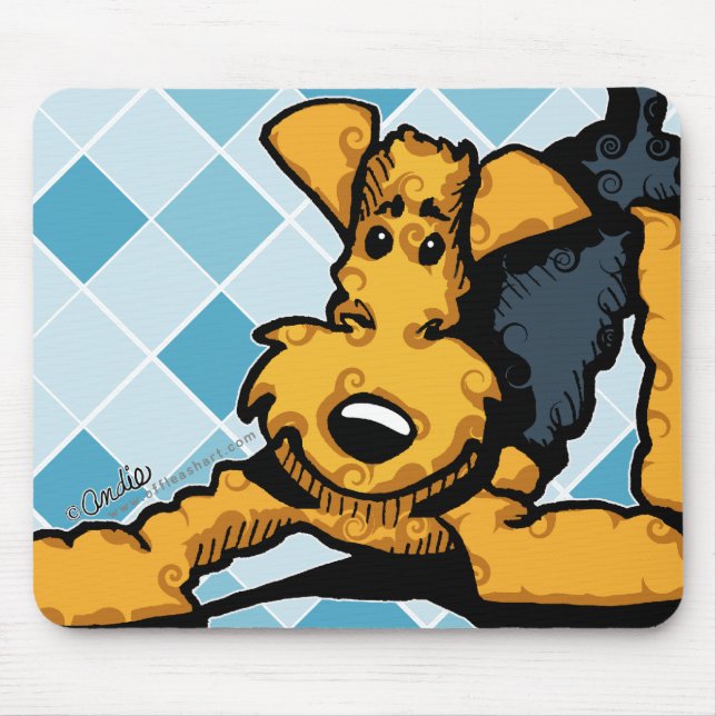 Alfombrilla De Ratón Airedale en juego (Frente)