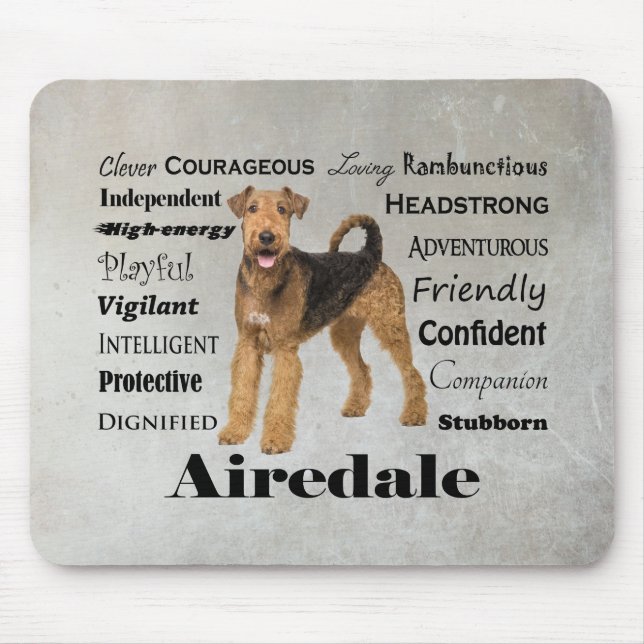 Alfombrilla De Ratón Airedale Mousepad (Frente)