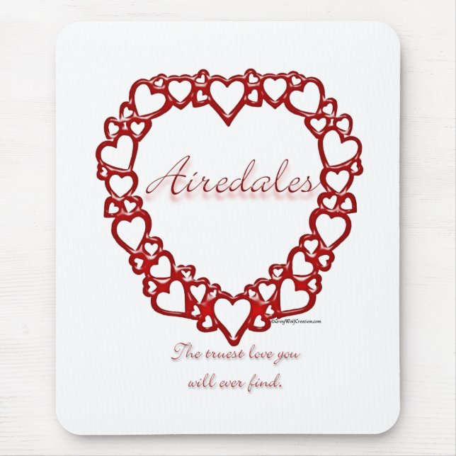 Alfombrilla De Ratón Airedale Terrier True Love (Frente)
