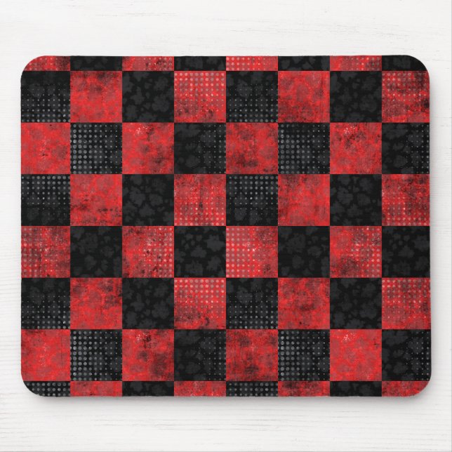 Alfombrilla De Ratón ajedrez de fuego rojo (Frente)