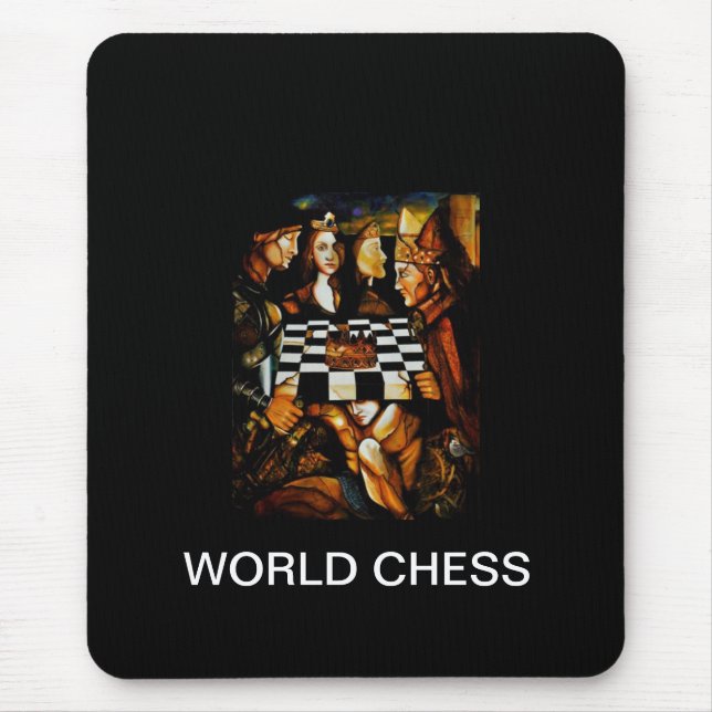 ALFOMBRILLA DE RATÓN AJEDREZ DEL MUNDO, MOUSEPAD (Frente)