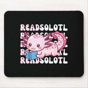 Alfombrilla De Ratón Ajolote lee libro kawaii leyendo libros para hombr