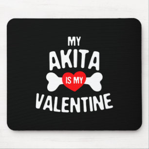 Alfombrilla De Ratón Akita Es Mi San Valentín Perro Akita Inu