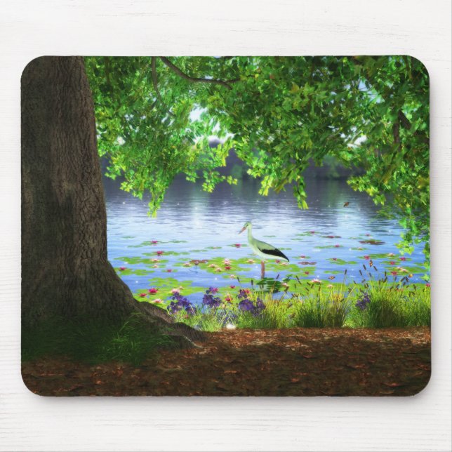 Alfombrilla De Ratón Al lado del agua inmóvil Mousepad (Frente)