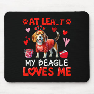 Alfombrilla De Ratón Al menos mi beagle amándome a la soltera de San Va