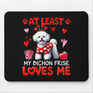 Alfombrilla De Ratón Al menos mi Bichon Frise me ama en el pecado de Sa
