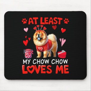 Alfombrilla De Ratón Al Menos Mi Chow Chow Me Ama Single de San Valentí