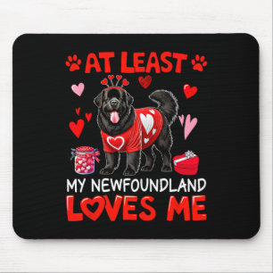 Alfombrilla De Ratón Al menos mi Newfoundland me ama el pecado de San V