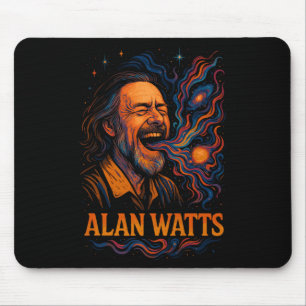 Alfombrilla De Ratón Alan Watts Laugh Galaxy Universe Psychedelic Art P