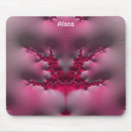 Alfombrilla De Ratón ALANA ~ Almohadilla rosa y blanca del ratón