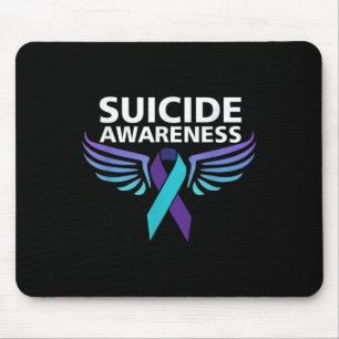 Alfombrilla De Ratón Alas De Camisas De Sensibilización Suicida Y Suici
