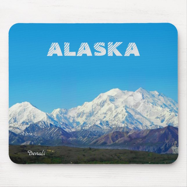 Alfombrilla De Ratón Alaska Magnet Souvenir Gigante Denali Mountain (Frente)