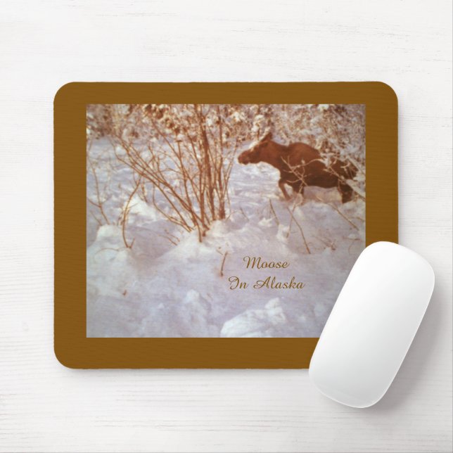 Alfombrilla De Ratón Alaska Moose Mouse Pad (Con ratón)