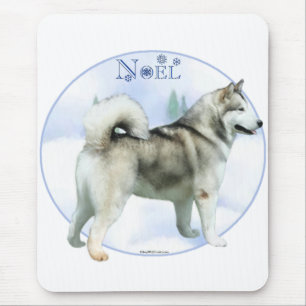 Alfombrilla De Ratón Alaskan Malamute Noel