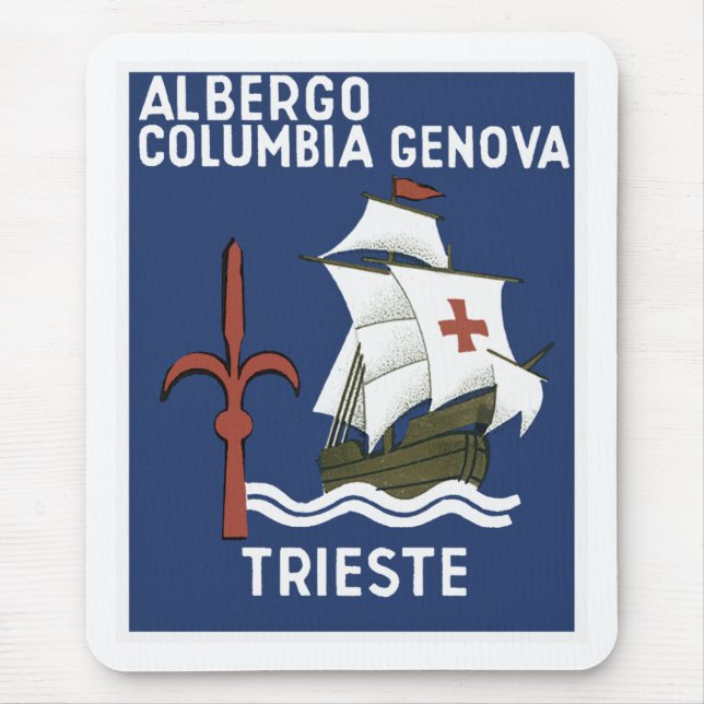 Alfombrilla De Ratón Albergo Columbia Génova ~ Trieste (Frente)