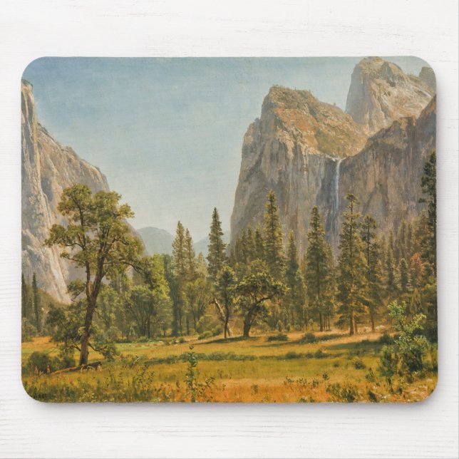 Alfombrilla De Ratón Albert Bierstadt - Cataratas de velo nupcial, Yose (Frente)